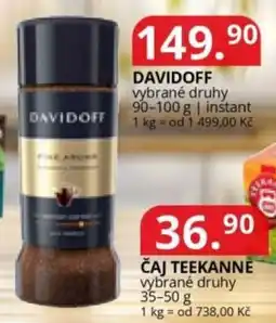 Potraviny CZ Davidoff vybrané druhy nabídka