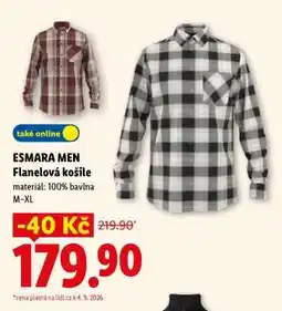 Lidl Esmara Men Flanelová košile nabídka