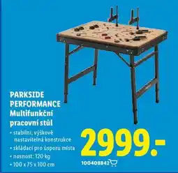 Lidl PARKSIDE PERFORMANCE Multifunkční pracovní stůl nabídka