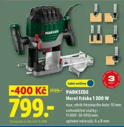 Lidl PARKSIDE Horní frézka 1200 W nabídka