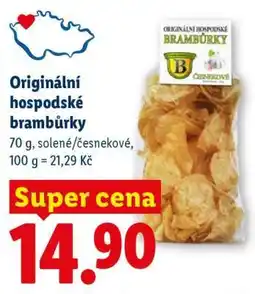 Lidl Originální hospodské brambůrky nabídka