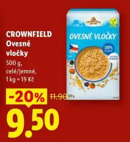 Lidl Crownfield Ovesné Vločky nabídka