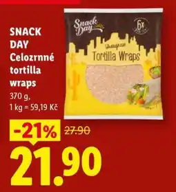 Lidl Snack Day Celozrnné Tortilla Wraps nabídka