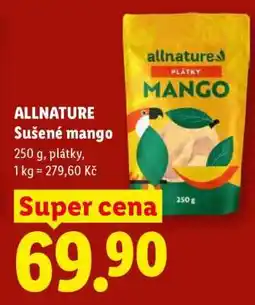 Lidl ALLNATURE Sušené mango nabídka