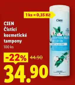 Lidl CIEN Čisticí kosmetické tampony nabídka