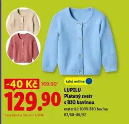 Lidl Lupilu Pletený Svetr s Bio Bavlnou nabídka