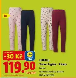 Lidl lupilu TERMO LEGÍNY - 2 KUSY nabídka