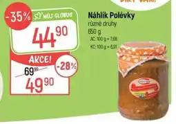 Globus Náhlik Polévky nabídka
