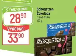 Globus Schoggetten čokoláda nabídka