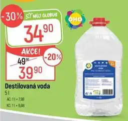 Globus Oho destilovaná voda nabídka