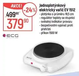 Globus Ecg jednoplotýnkový elektrický vařič ev 1512 nabídka
