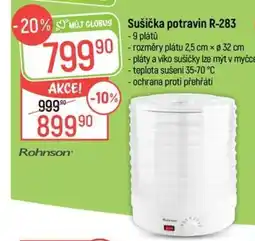 Globus Rohnson sušička potravin r-283 nabídka