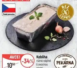 Globus Pekárna Kobliha různé náplně s ovocnou náplní nabídka