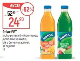 Globus Relax PET jablko-pomeranč-citron-mango, jablko-limetka-kaktus, bílý a červený grapefruit nabídka