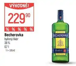 Globus Becherovka bylinný likér nabídka