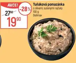 Globus Delimax tuňáková pomazánka s olivami, sušenými rajčaty nabídka