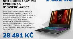 Planeo Elektro msi cyborg 15 15,6" b13wfkg-476cz nabídka