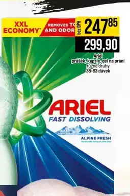 Jip Ariel prášek, kapsle, gel na praní nabídka
