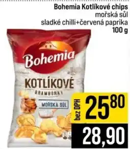 Jip Bohemia kotlíkové chips mořská sůl sladké chilli+červená paprika nabídka