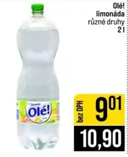 Jip Olé! limonáda nabídka