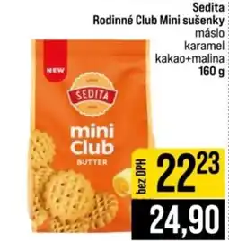 Jip Sedita Rodinné Club Mini sušenky máslo karamel kakao+malina nabídka