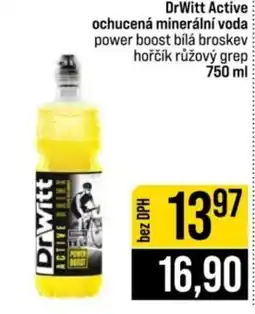 Jip DrWitt Active ochucená minerální voda power boost bílá broskev hořčík růžový grep nabídka