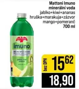 Jip Mattoni imuno minerální voda jablko+kiwi+ananas hruška+marakuja+zázvor mango+pomeranč nabídka