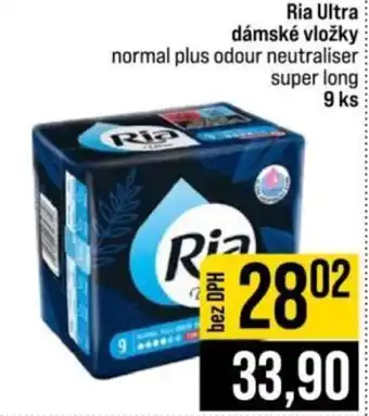 Ria Ultra dámské vložky normal plus odour neutraliser super long