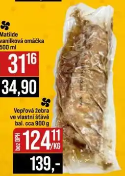 Jip Matilde vanilková omáčka nabídka