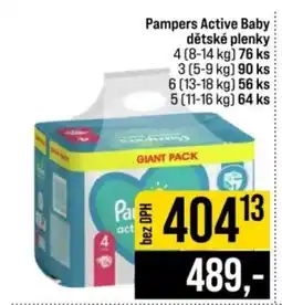 Jip Pampers Active Baby dětské plenky nabídka