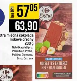 Jip Extra mléčná čokoláda lískové ořechy nabídka
