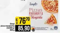 Jip Simpl pizza margherita nabídka