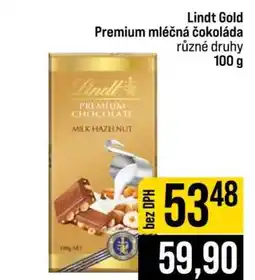 Jip Lindt Gold Premium mléčná čokoláda nabídka