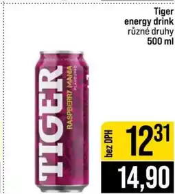 Jip Tiger Energy drink nabídka