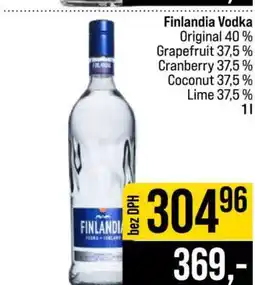 Jip Finlandia Vodka nabídka