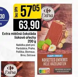 Jip Extra mléčná čokoláda lískové ořechy nabídka