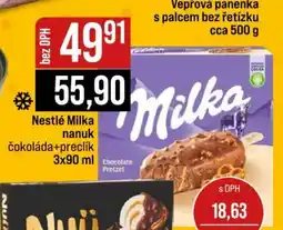 Jip Nestlé Milka nanuk čokoláda+preclík 3x90 ml nabídka