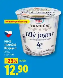 Lidl PILOS TRADIČNÍ Bílý jogurt nabídka