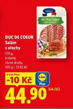 Lidl DUC DE COEUR Salám s ořechy nabídka