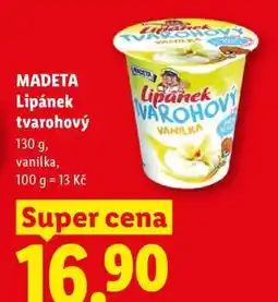 Lidl Madeta Lipánek tvarohový nabídka