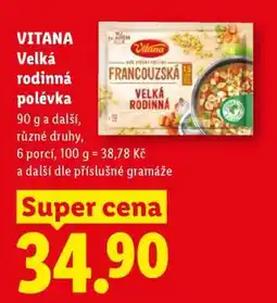 Lidl Vitana Velká rodinná polévka nabídka