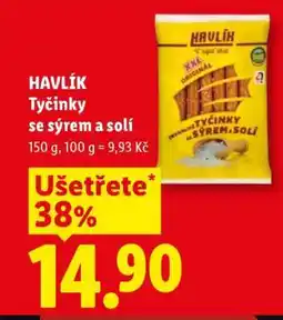 Lidl HAVLÍK TYČINKY SE SÝREM A SOLÍ nabídka