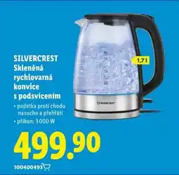 Lidl SILVERCREST Skleněná rychlovarná konvice s podsvícením nabídka