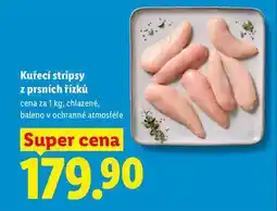 Lidl Kuřecí stripsy z prsních řízků, cena za nabídka