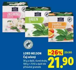 Lidl LORD NELSON Čaj zelený, 30 g a další nabídka