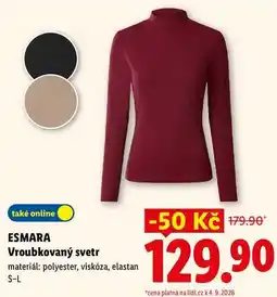 Lidl ESMARA Vroubkovaný svetr nabídka