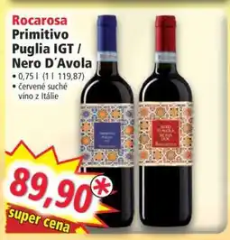 Norma Rocarosa Primitivo Puglia IGT / Nero D’Avola nabídka