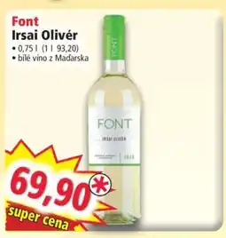 Norma Font Irsai Olivér nabídka