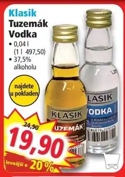Norma Klasik Tuzemák Vodka nabídka