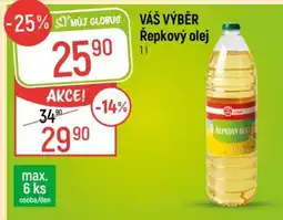 Globus VÁŠ VÝBĚR Řepkový olej nabídka